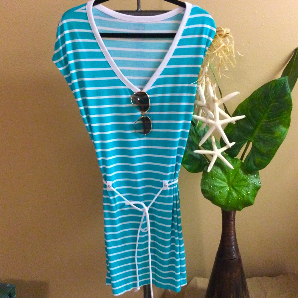 Nautical Swimsuit Coverup